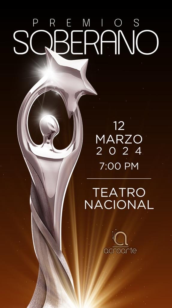 Acroarte anuncia artistas nominados a Premios Soberano 2024