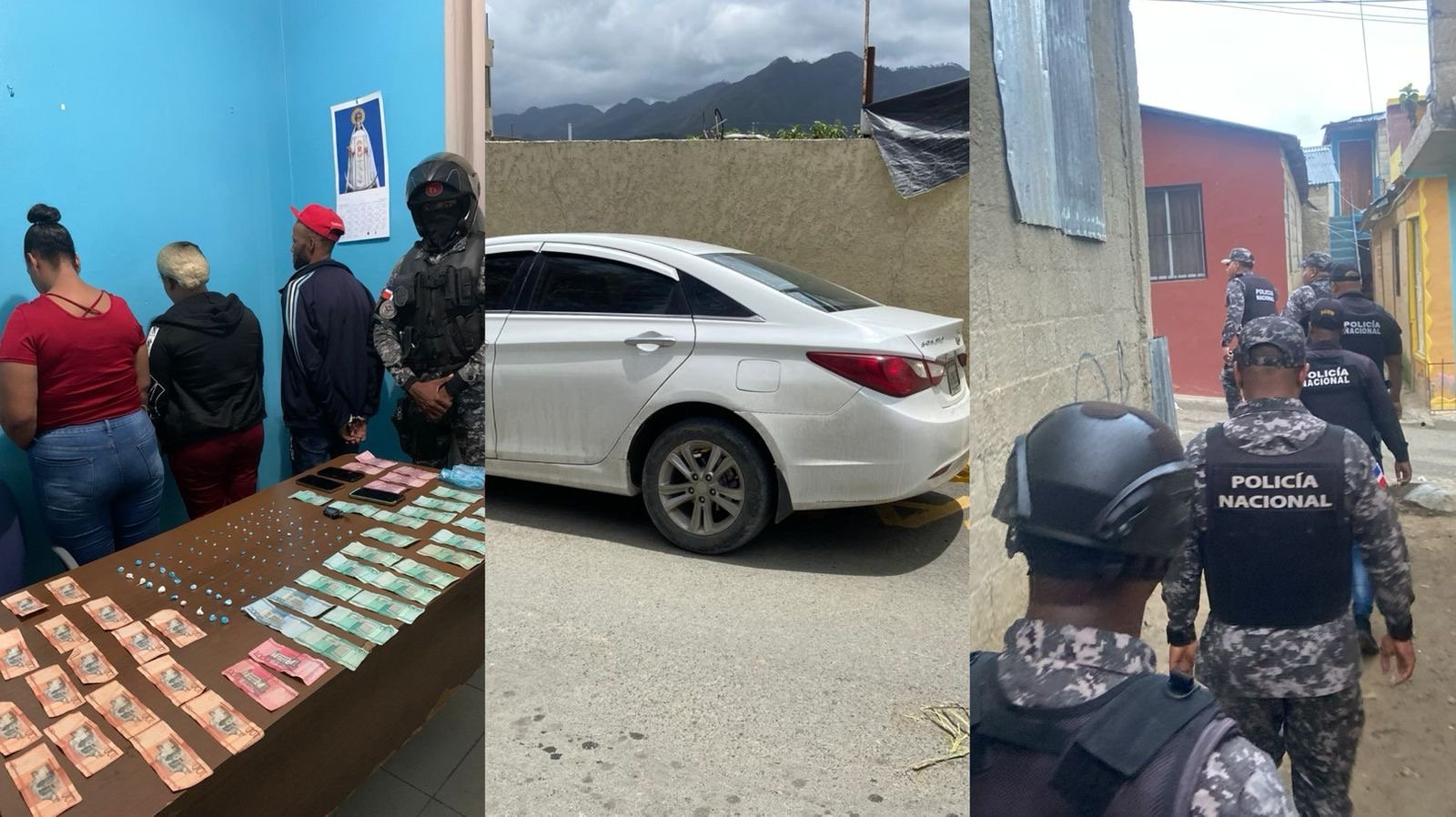PN detiene Tres personas en la Vega por Microtrafico 