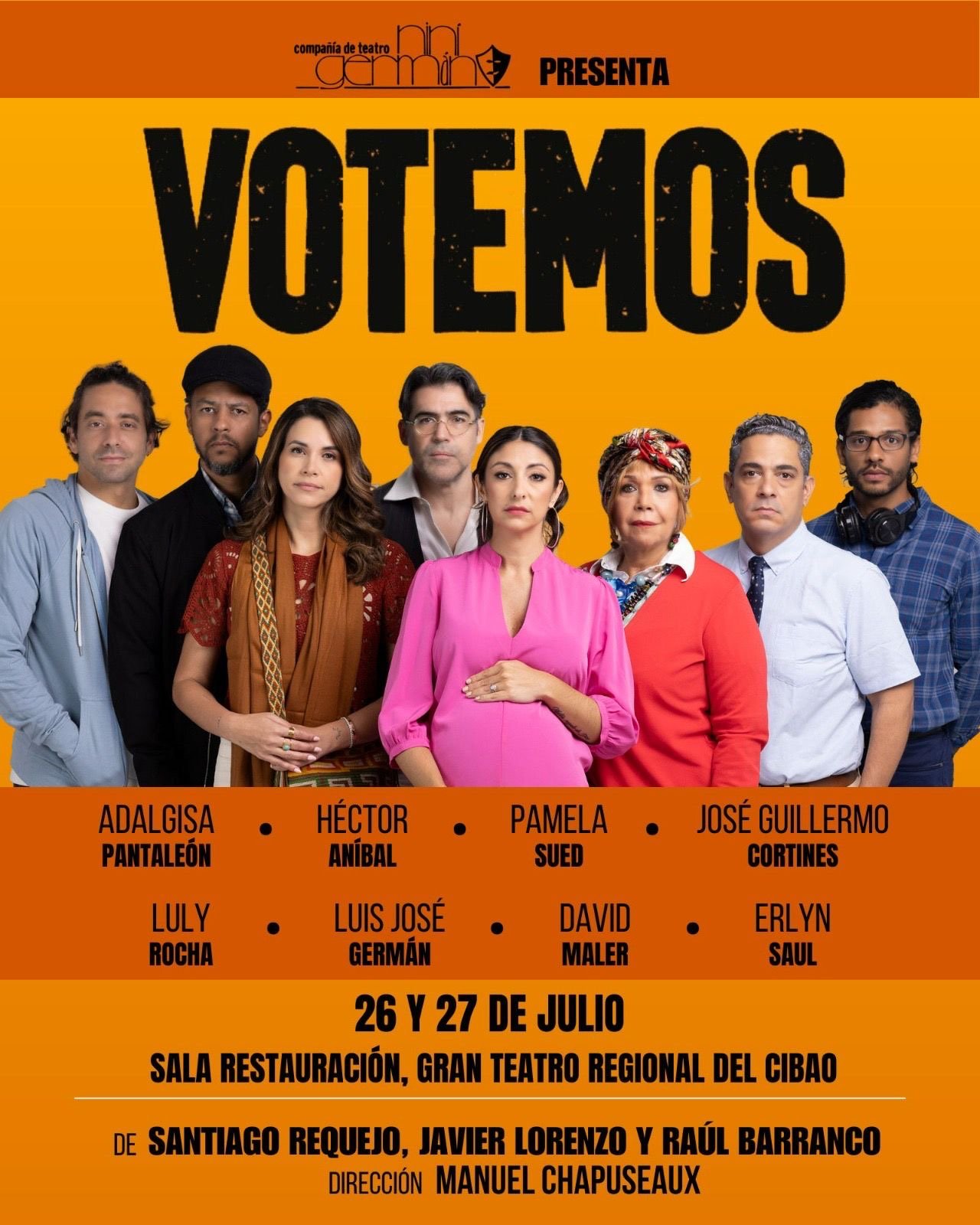 Obra teatral "Votemos" llega a Santiago
