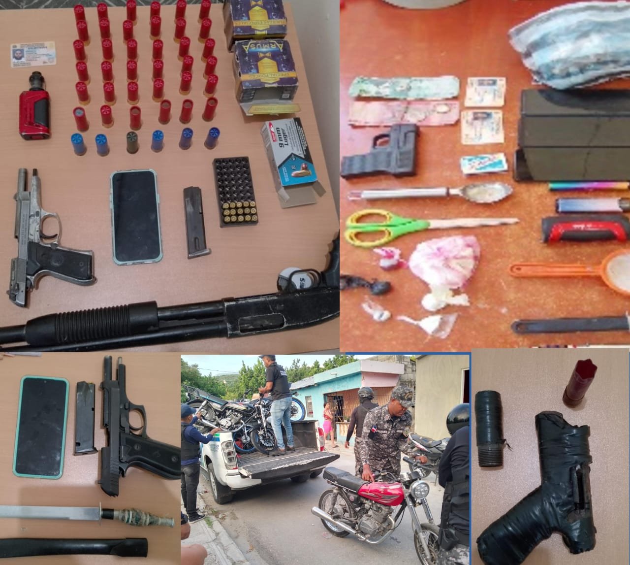 Policía y MP continúan asestando duros golpes contra el porte ilegal de armas y el tráfico de sustancias narcóticas en la región Enriquillo