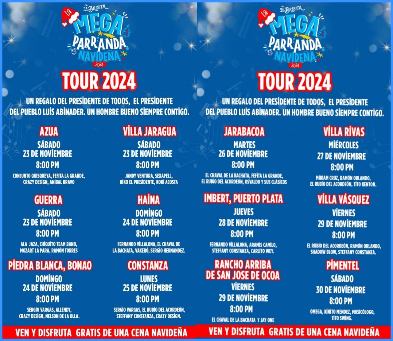 Hoy arranca la Megaparranda Navideña, la alegría nacional del entretenimiento