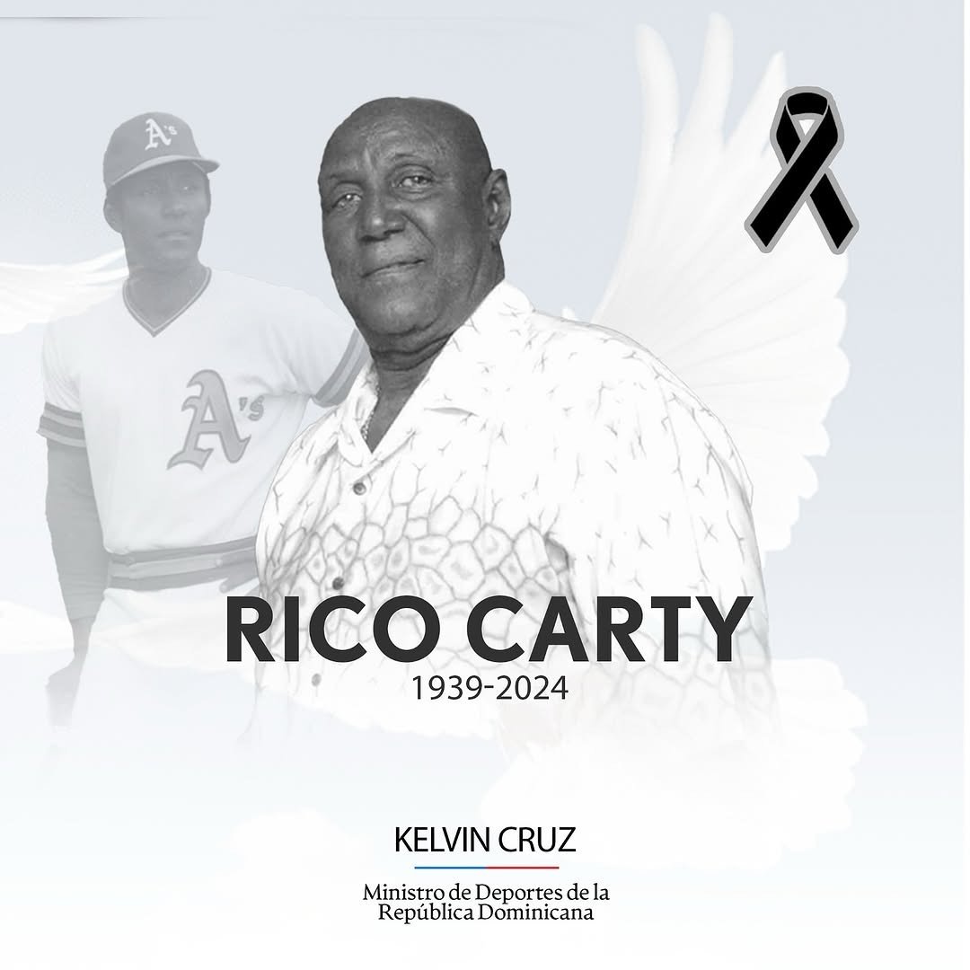 Ministro de Deportes Kelvin Cruz lamenta el fallecimiento de Rico Carty 