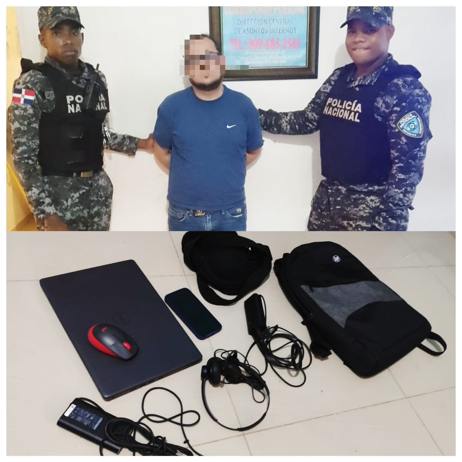 Policía Nacional detiene a ciudadano venezolano por intento de introducir dispositivos electrónicos a centro penitenciario en SDN 