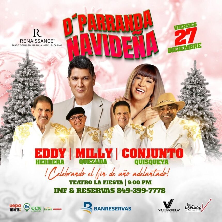 Milly Quezada del Gran Teatro del Cibao al Jaragua junto a El Conjunto Quisqueya y Eddy Herrera