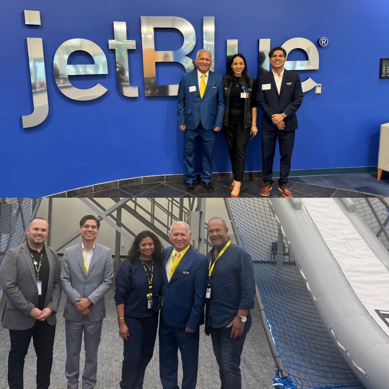 Tripulantes VIP visita Centro  de entrenamiento de Spirit Airlines y Universidad de Jet Blue Airlines