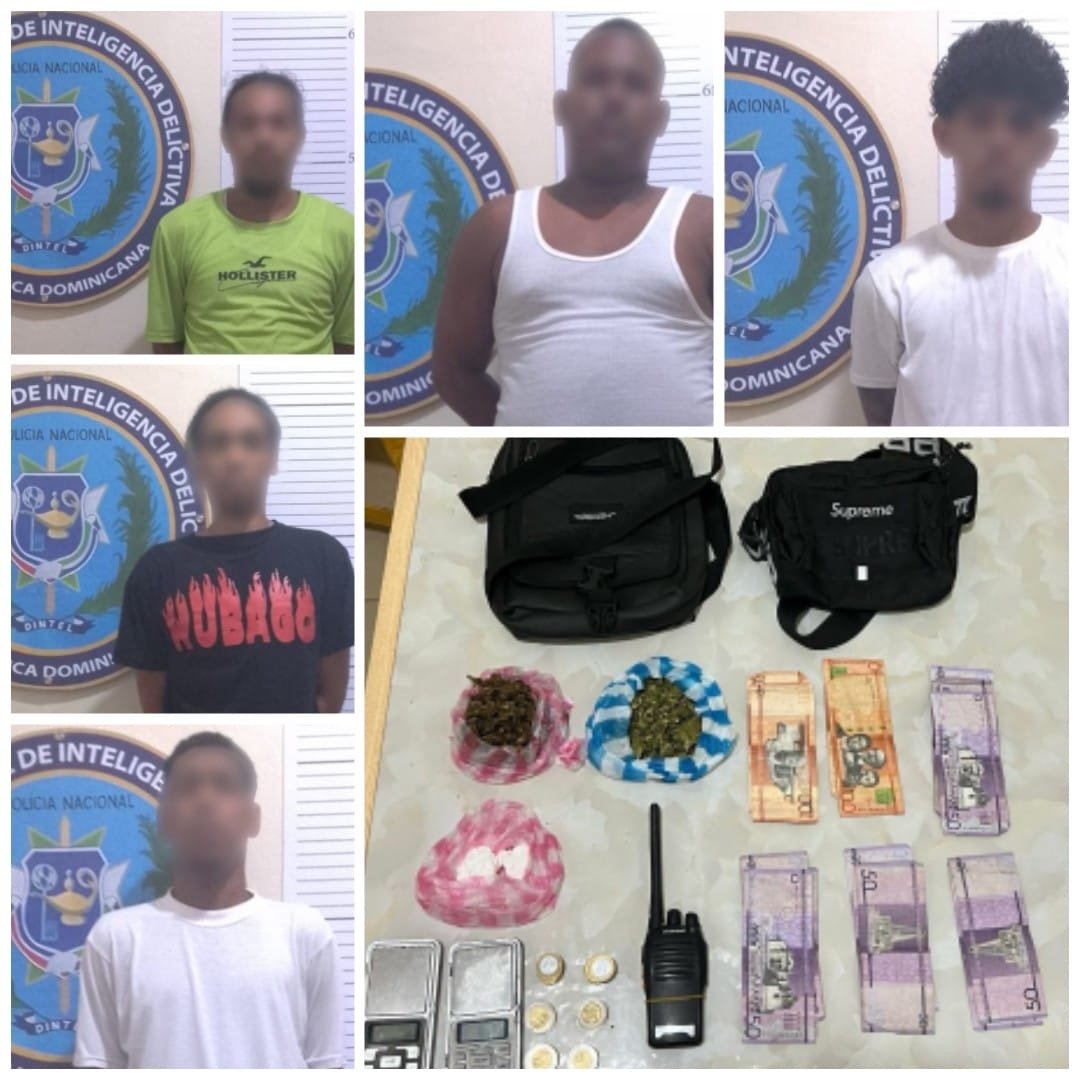 PN interviene punto de distribución de drogas en Espaillat, donde ocupa sustancias narcóticas, dinero en efectivo y otros objetos 