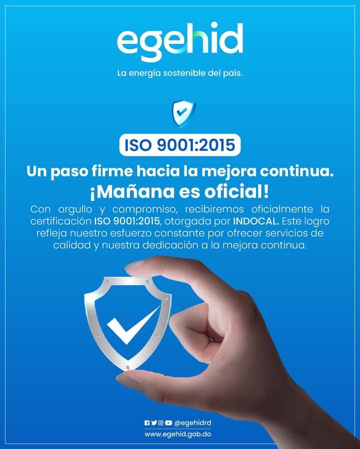 EGEHID recibirá Certificado ISO9001:2015 de INDOCAL 