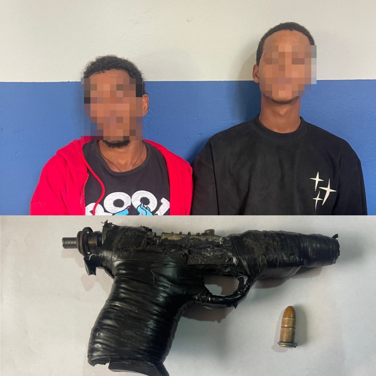 Unidad de Acción Rápida de la Policía Nacional detiene a dos hombres con arma de fabricación casera en La Vega