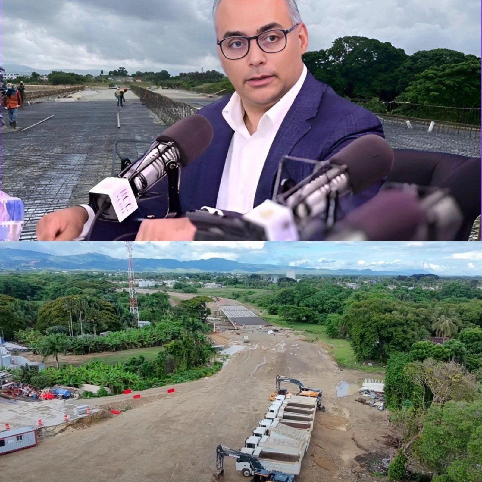 Denuncian descontrol en obra de Moca: fue licitada en RD$750 MM, va por RD$3,000 MM y sigue sin terminar