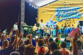 Bañada de merengue David Collado inaugura plataforma Ritmo de la Costa en malecón SDE.