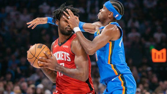 SGA lidera a los Thunder en triunfo ante los Rockets en emocionante apertura de la NBA