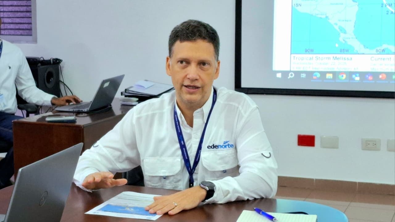 EDENORTE activa Plan de Contingencia y entra en sesión permanente ante tormenta tropical Melissa