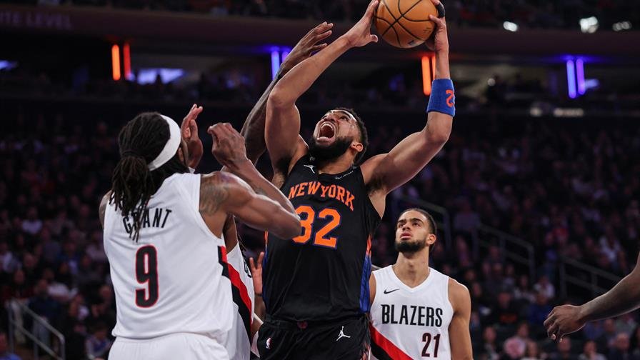 Karl-Anthony Towns tomó 20 rebotes y guió el triunfo de los Knicks