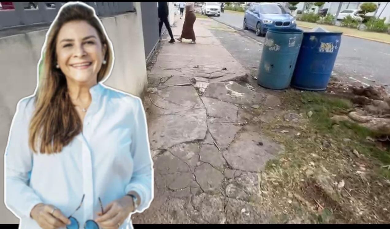 Residentes de Bella Vista denuncian abandono de aceras en la avenida Sarasota y critican gestión de Carolina Mejía 