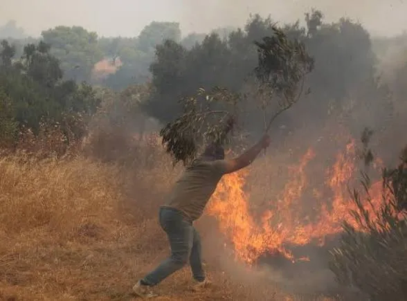 El incendio en Ática sigue propagándose hacia Atenas, mientras remiten los demás frentes