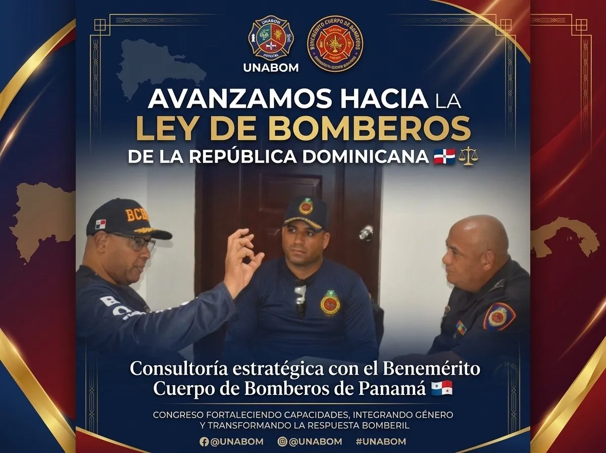 Líderes bomberiles avanzan en agenda internacional para fortalecer el proyecto de Ley de Bomberos de República Dominicana