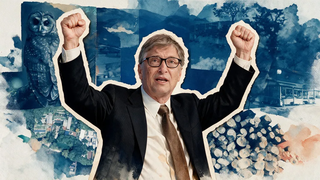 Bill Gates necesitaba talar cientos de árboles centenarios para hacer su mansión. Encontró un enemigo inesperado: el búho moteado