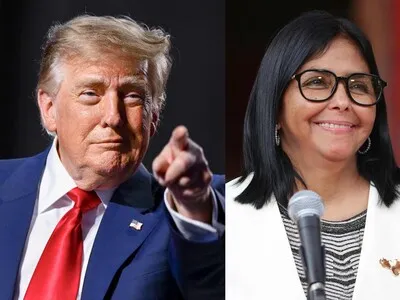 Delcy Rodríguez y Donald Trump, a un día de un histórico encuentro