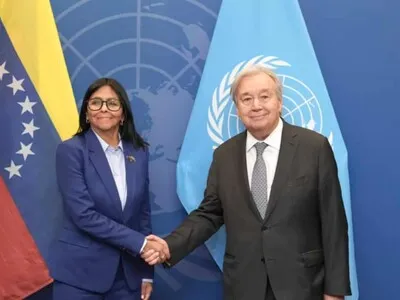 Guterres recibe a Delcy Rodríguez antes de su reunión con Trump y de intervenir en la ONU