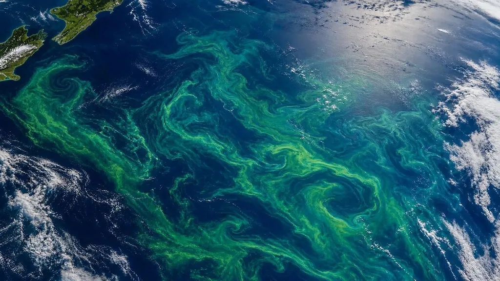 La NASA ha detectado una mancha verde gigante desde el espacio en Nueva Zelanda. Y no es contaminación ni un fallo de imagen