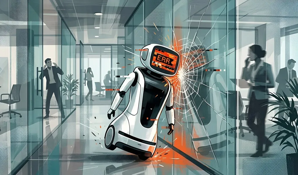 Los robots no siempre saben que una pared de cristal existe y eso es un problema