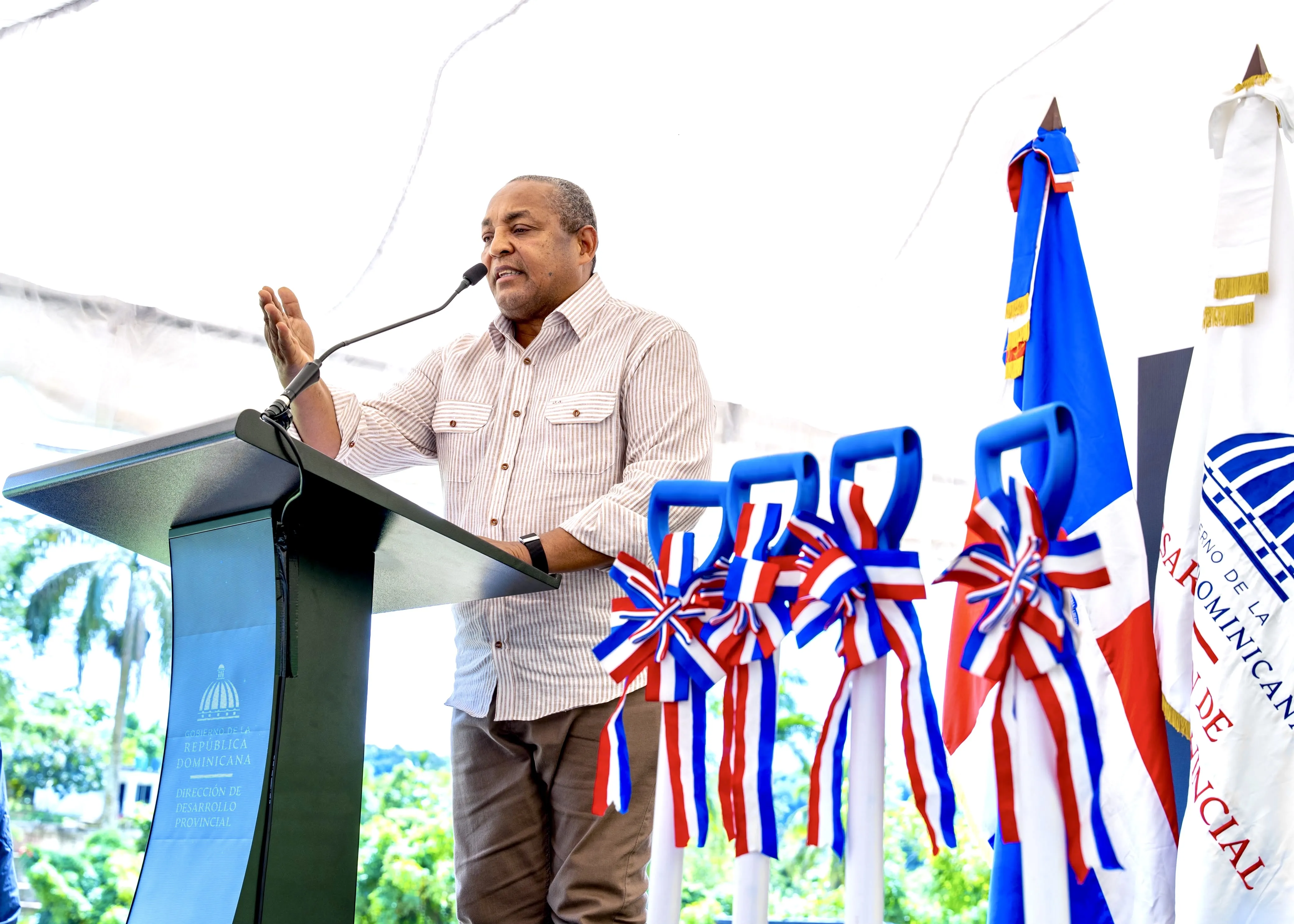 Director José Andújar inicia construcción de estación policial en Majagual, Monte Plata
