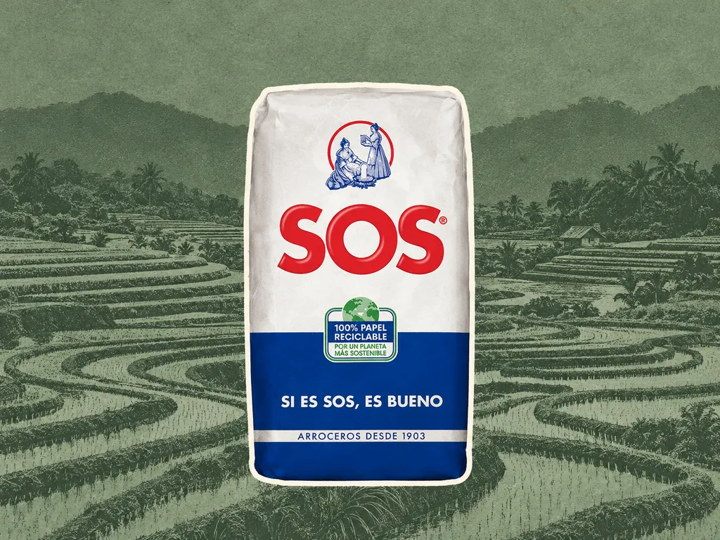SOS quita a las falleras de su histórico envase y reaviva el debate sobre el origen del arroz que comemos en España