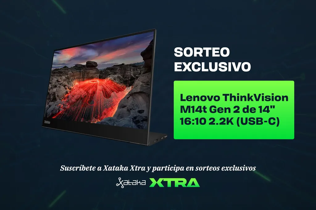 Nuevo sorteo exclusivo para suscriptores de Xataka Xtra: así puedes conseguir un monitor portátil Lenovo ThinkVision M14t Gen 2