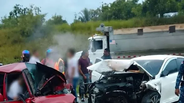 Al menos cinco muertos en accidente en la Circunvalación de Santo Domingo
