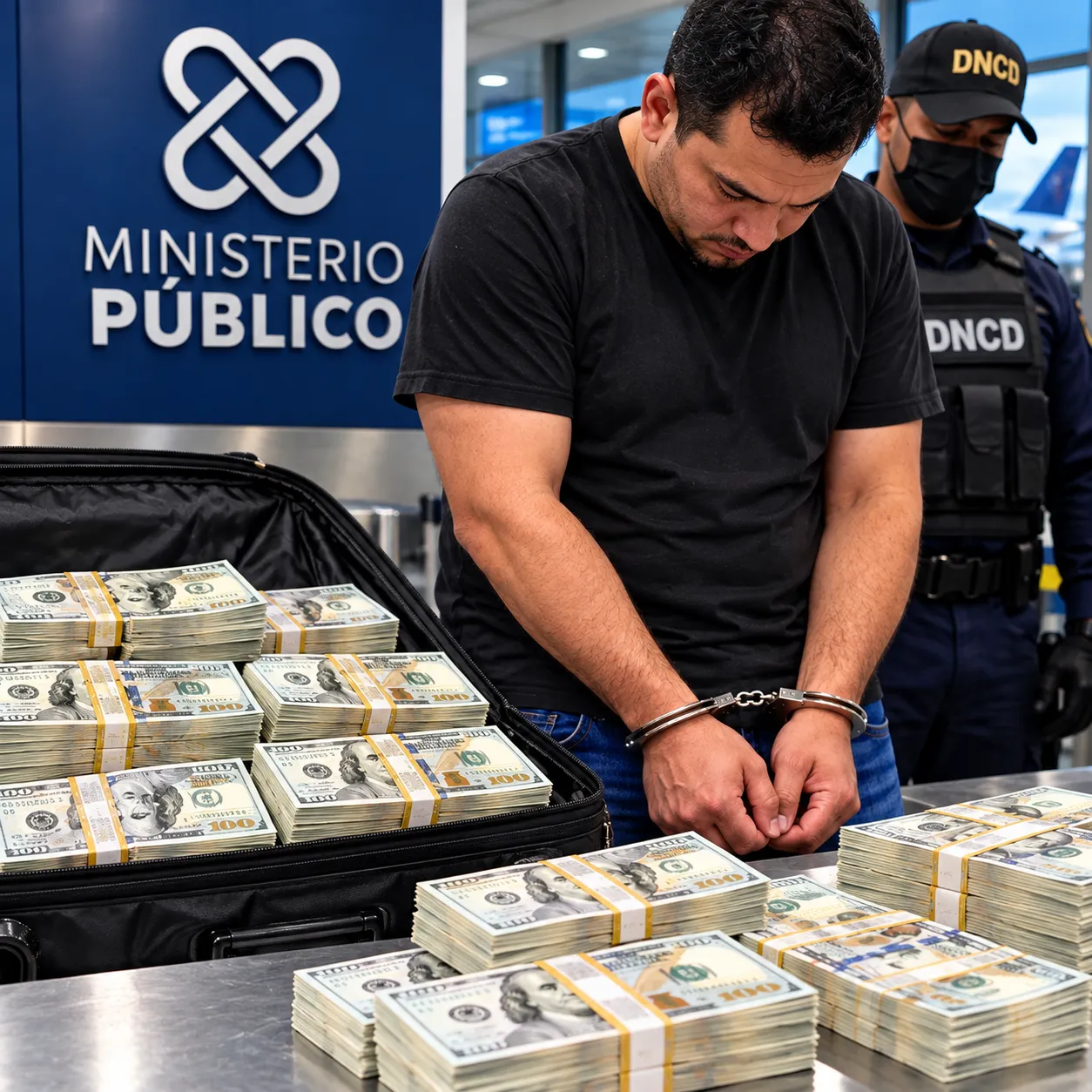 Tres meses de prisión preventiva para otro hombre arrestado en aeropuerto con cerca de 400 mil dólares sin declarar