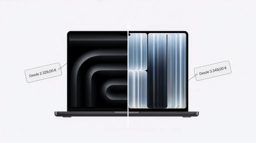 El nuevo MacBook Pro con pantalla táctil cuesta desde 3.349 euros en España: más de 1.000 euros más que su hermano "no táctil"